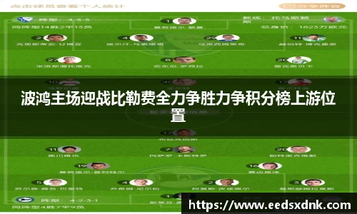 波鸿主场迎战比勒费全力争胜力争积分榜上游位置
